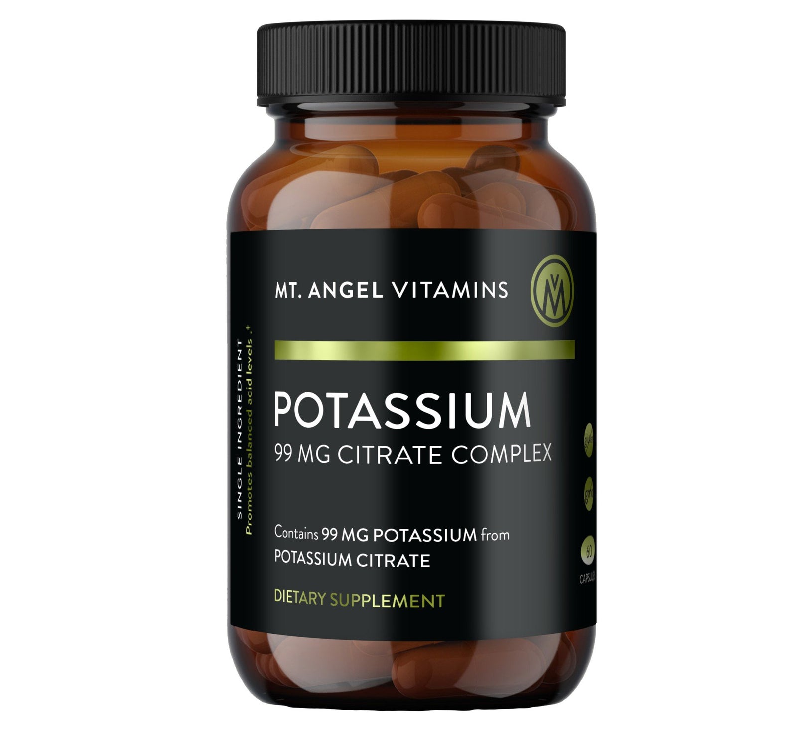 Mt. Angel Vitamins Potassium Citrate 60 Capsule