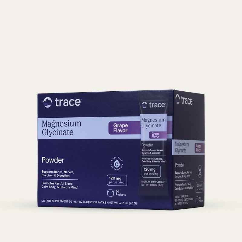 Trace Minerals Magnesium Glycinate Stick Pak Grape 30 Stick