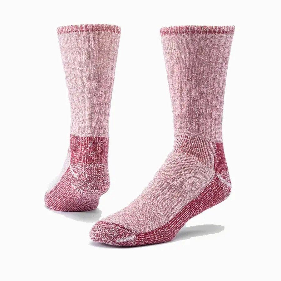 Maggie&#39;s Organics Heavy Wool Mountain Hiker Socks Heathered Raspberry, Medium 1 Pair Pack