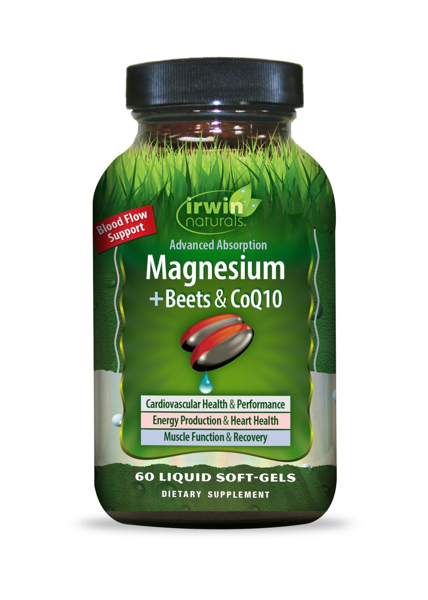 Irwin Naturals Magnesium + Beets & CoQ10 60 Softgel