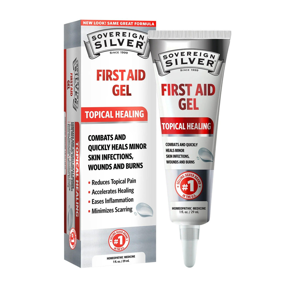 Sovereign Silver Natural Immunogenics Sovereign Silver First Aid Gel 1 oz Gel