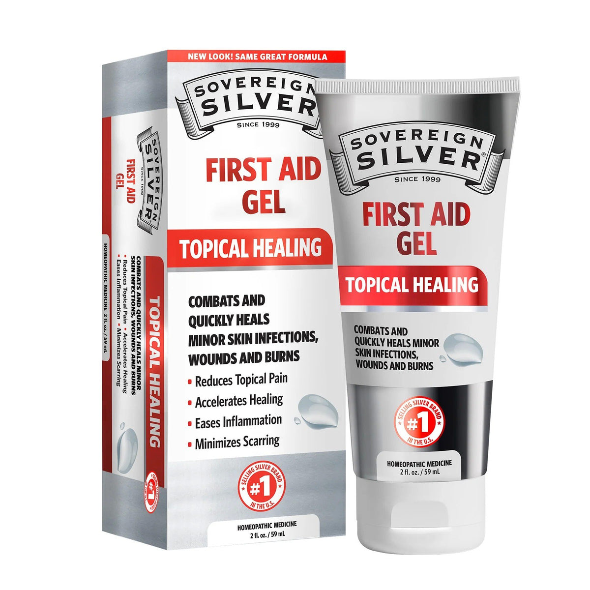 Sovereign Silver Natural Immunogenics Sovereign Silver First Aid Gel 2 oz Gel