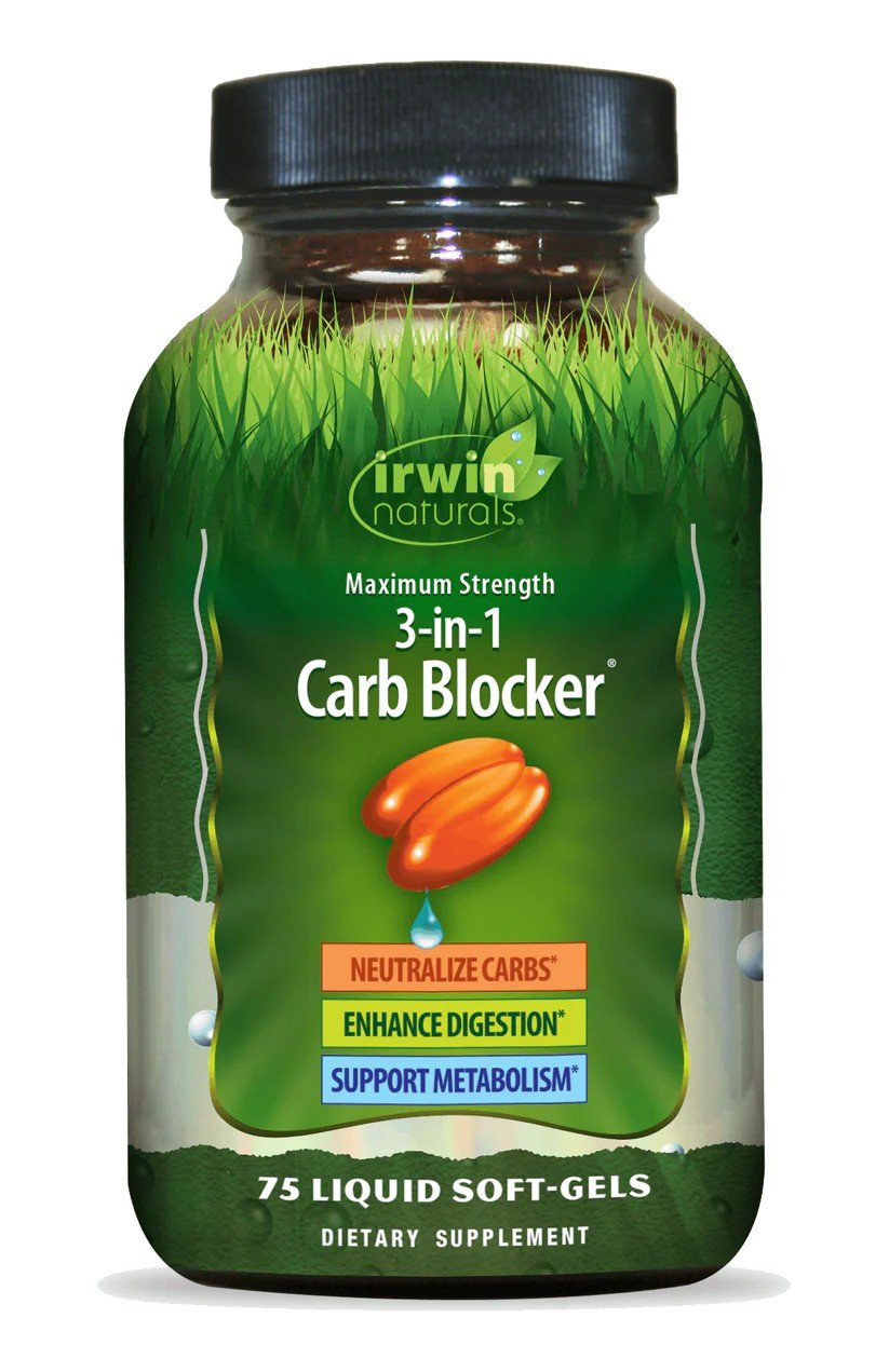 Irwin Naturals Maximum Strength 3-in-1 Carb Blocker 150 Softgel