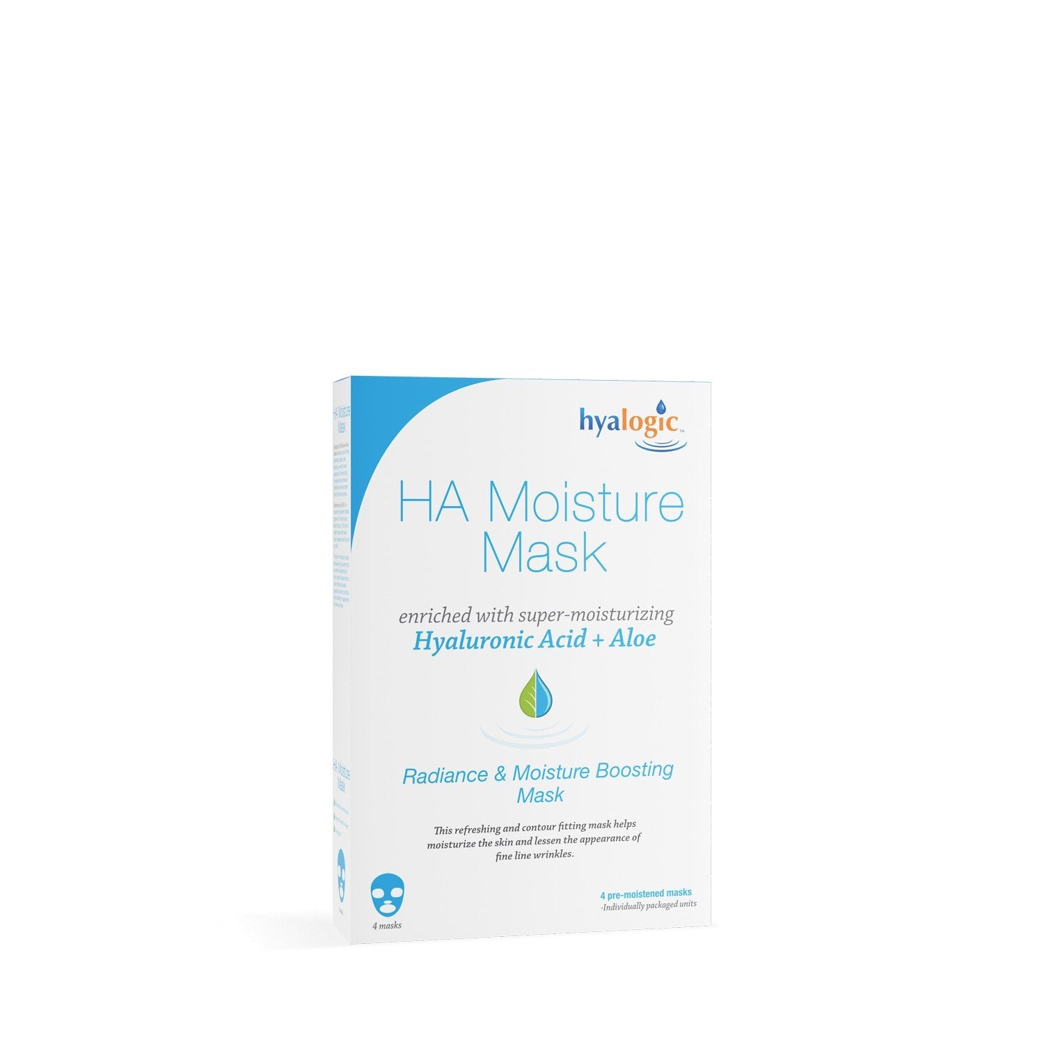 Hyalogic HA(Hyaluronic Acid + Aloe)Moisture Mask-4 pack Box 4 pack Box