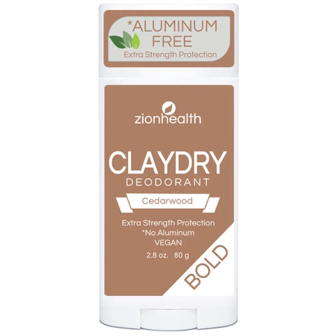 Zion Health Clay Dry Bold Cedarwood Deodorant 2.8 oz Stick