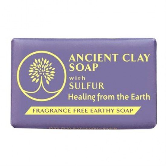 Zion Health Ancient Clay Soap with Sulfur Fragrance Free 6 oz Bar Soap