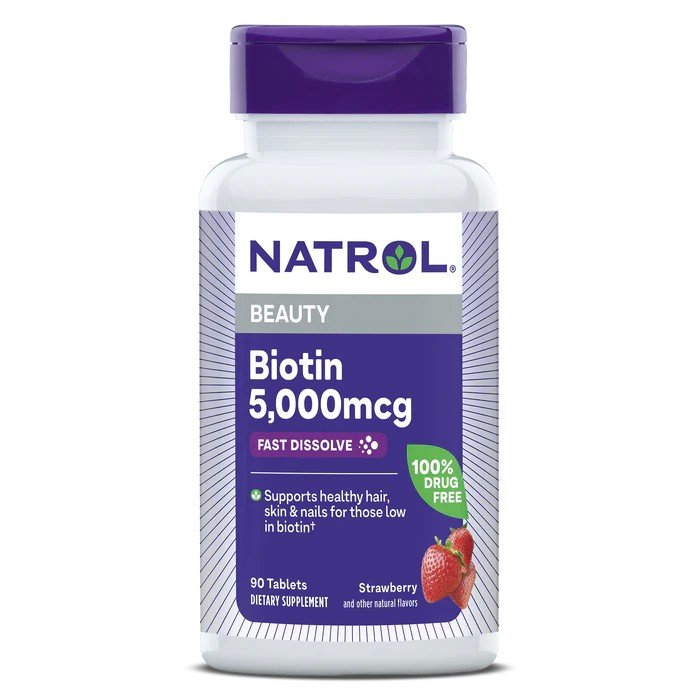 Natrol Biotin 5000 mcg Fast Dissolve Strawberry 90 Tablet