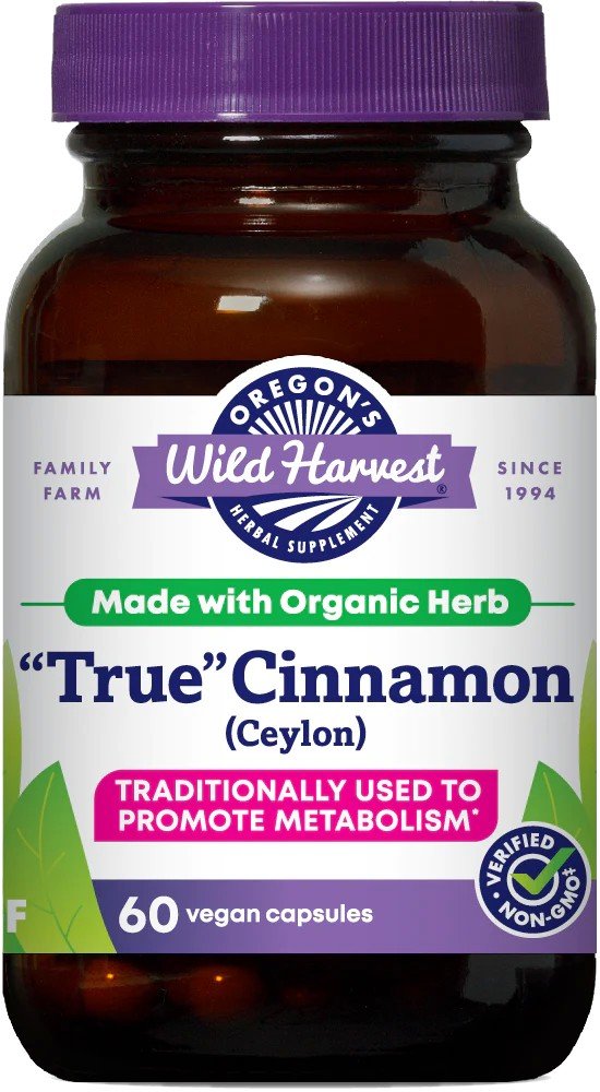 Oregon's Wild Harvest True Cinnamon (Ceylon) 60 Vegan Capsule