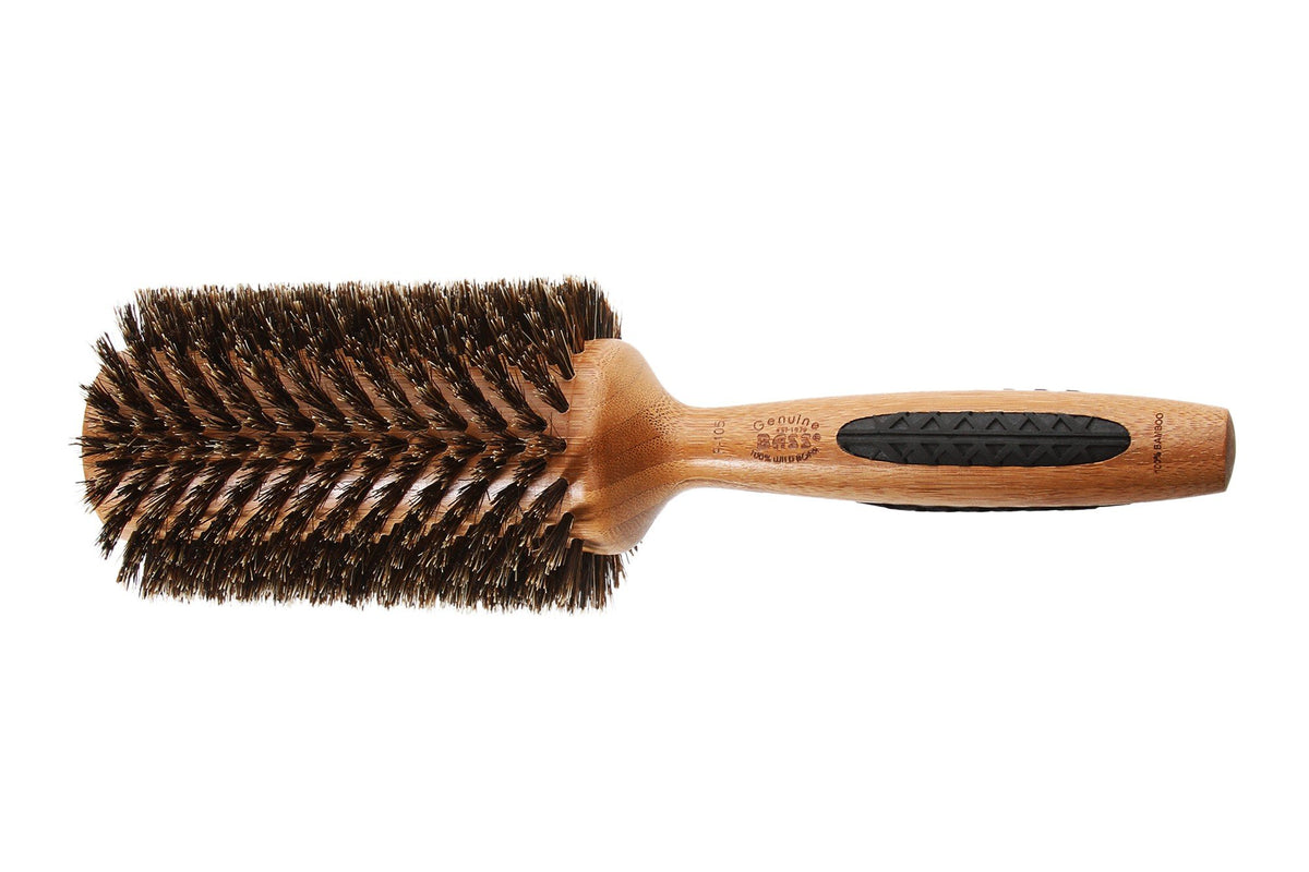 Bass Brushes Professional Length Round Extra Large Brush 100% Pure Boar Bristles 1 Brush