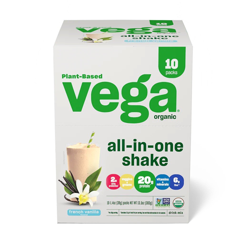 Vega Vega One Organic All In One Shake French Vanilla 10 (1.4 oz) Packets Box