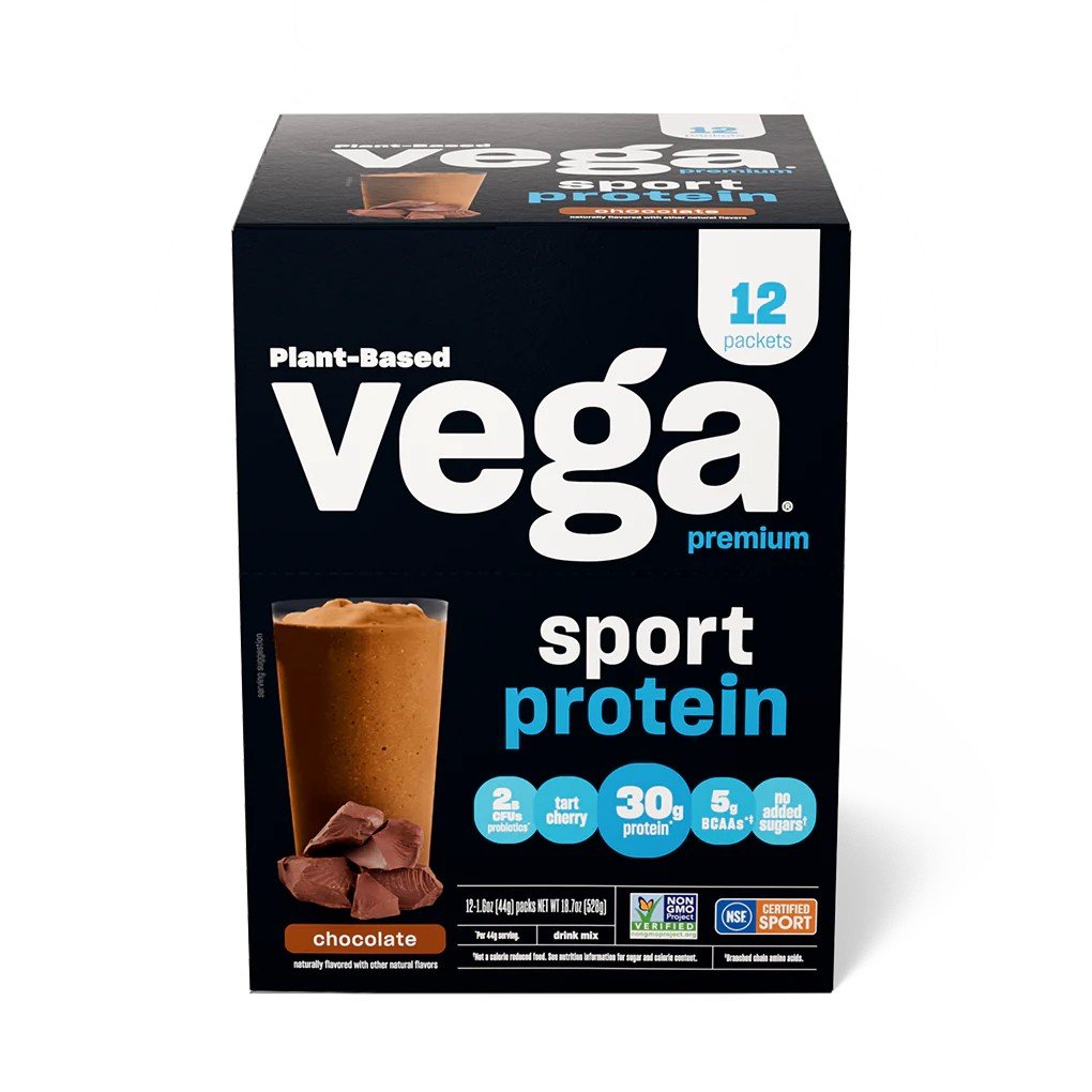 Vega Vega Sport Premium - Plant-Based Protein Powder - Chocolate 12x1.5 oz Box