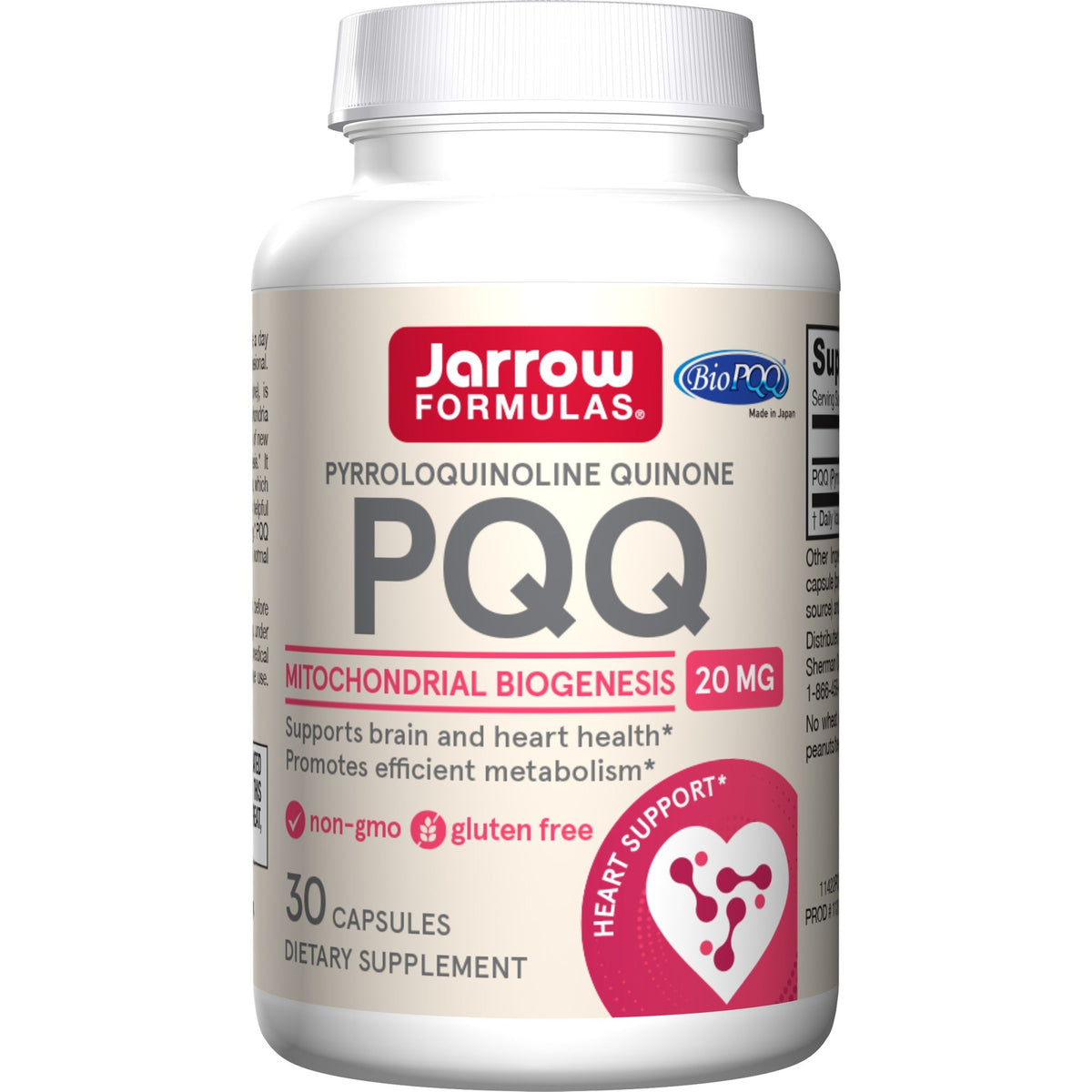 Jarrow Formulas PQQ (Pyrroloquinoline quinone) 20 mg 30 Capsule