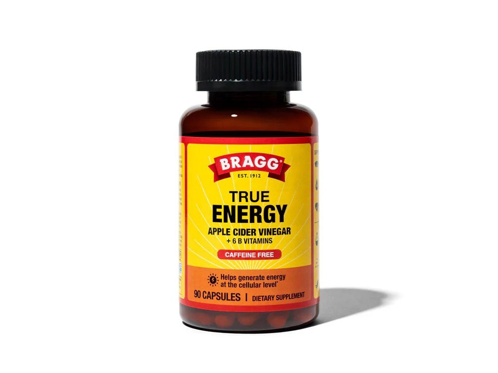 Bragg True Energy - Apple Cider Vinegar + 6 B Vitamins - Caffeine Free 90 Capsule