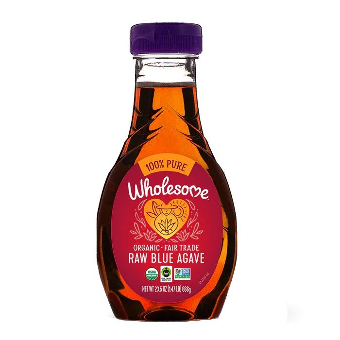 Wholesome 100% Pure Organic Fair Trade Raw Blue Agave 23.5 oz Liquid