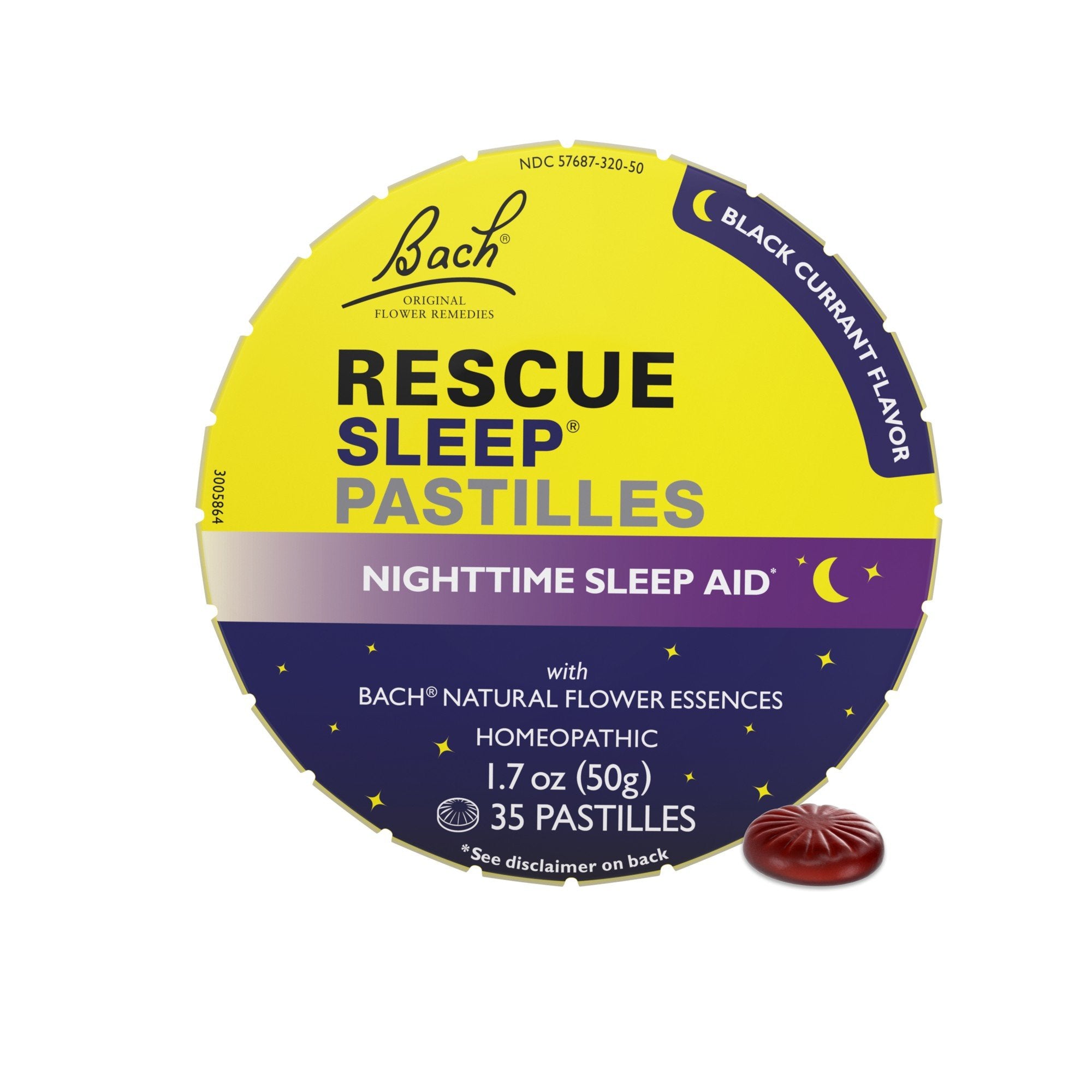 Bach Rescue Sleep Pastilles Black Currant 50 g (1.7 oz) Pastilles