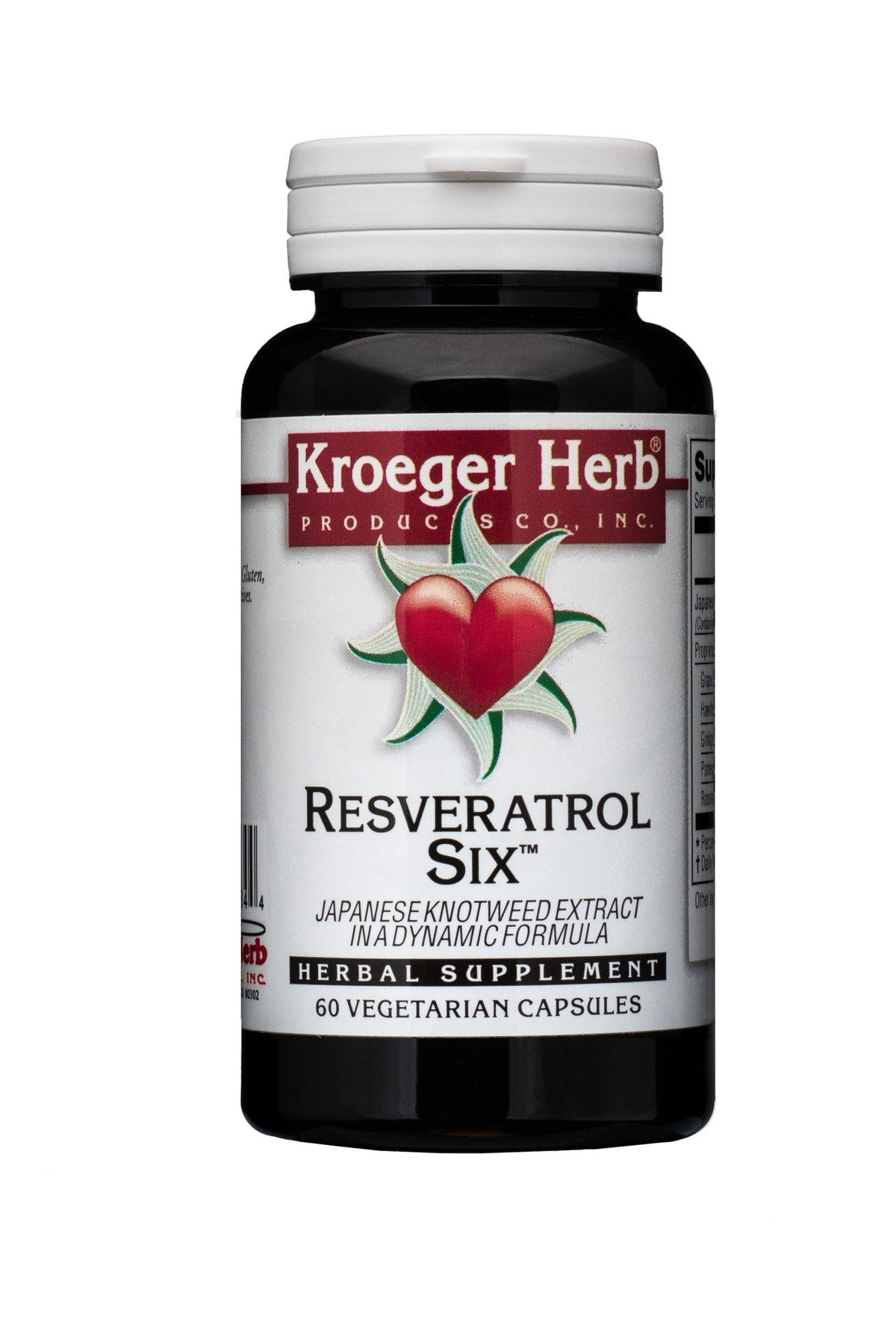 Kroeger Herbs Resveratrol Six 60 VegCap