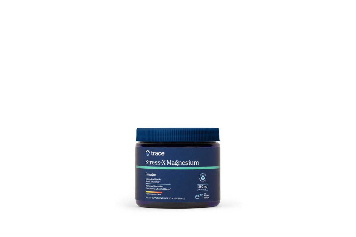Trace Minerals Stress-X Magnesium Powder - Raspberry Lemon 8.1 oz Powder