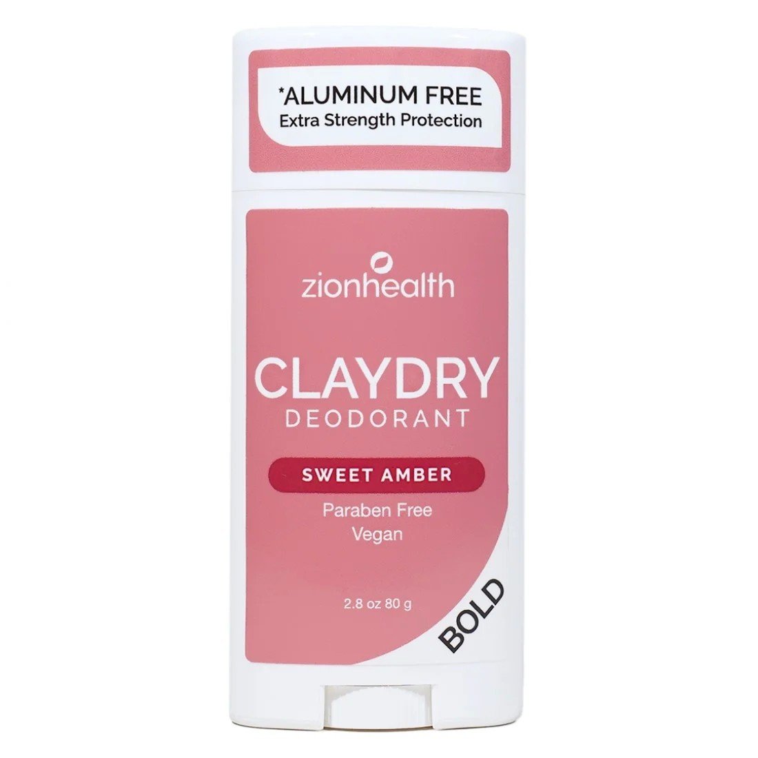 Zion Health ClayDry Bold Sweet Amber Deodorant 2.8 oz Stick