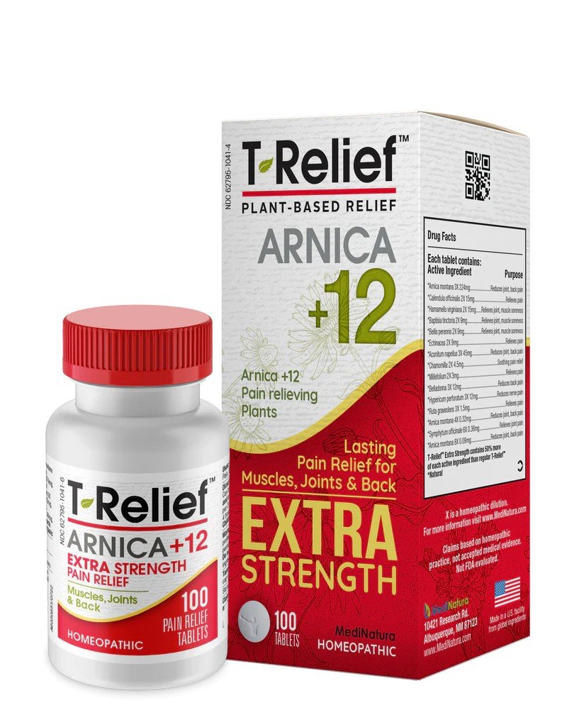 MediNatura T-Relief Extra Strength Pain Relief Arnica +12 100 Tablet