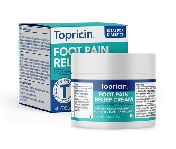 Topricin Foot Pain Relief Cream 4 oz Cream - Healthy Planet Shopping