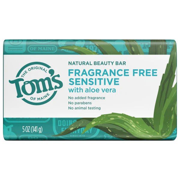 Tom's Of Maine Fragrance Free Sensitive  Natural Beauty Bar 5 oz Bar Soap