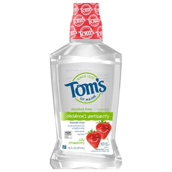 Tom's Of Maine Silly Strawberry Children's Anticavity Fluoride Rinse 16 oz Liquid