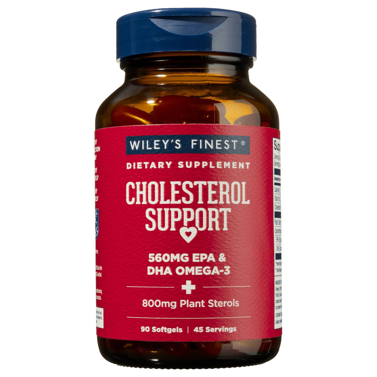 Wileys Finest Wild Alaska Fish Cholesterol Support 800 mg 90 Softgel