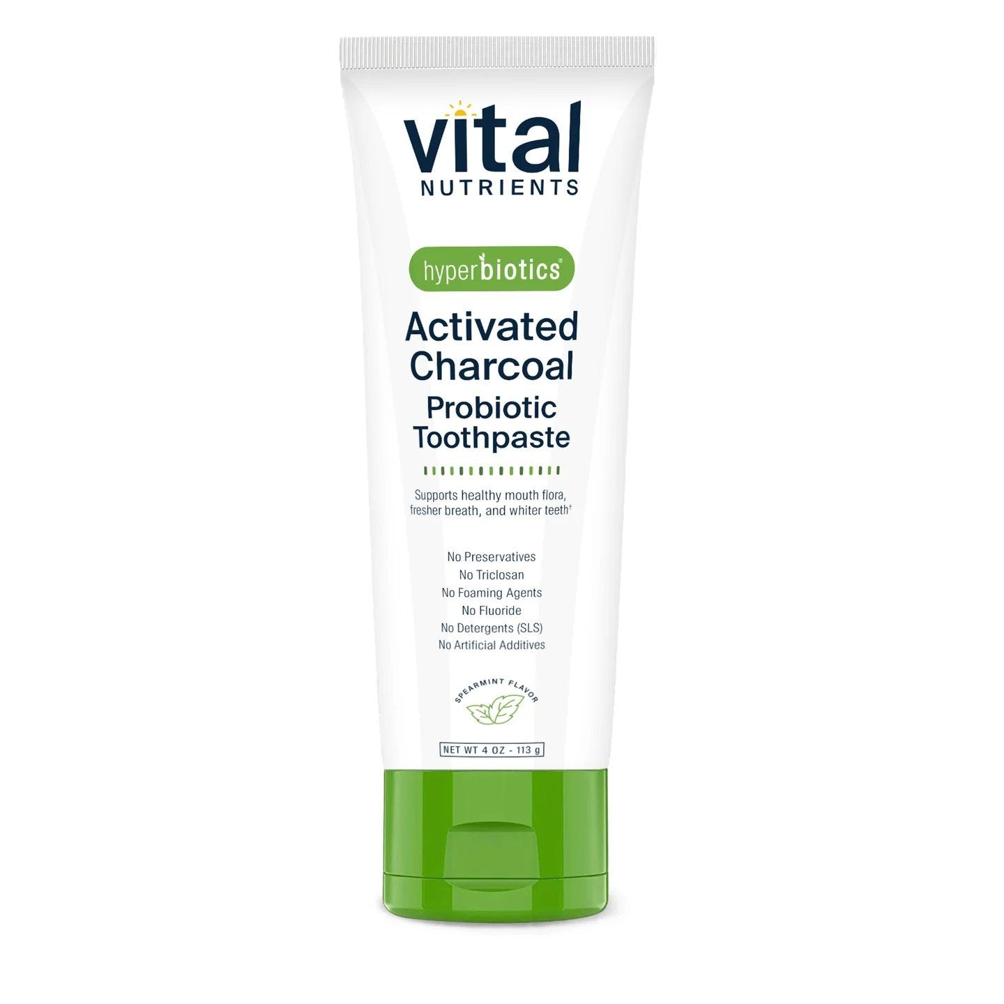 Vital Nutrients Hyperbiotics Activated Charcoal Probiotic Toothpaste 4 oz Paste