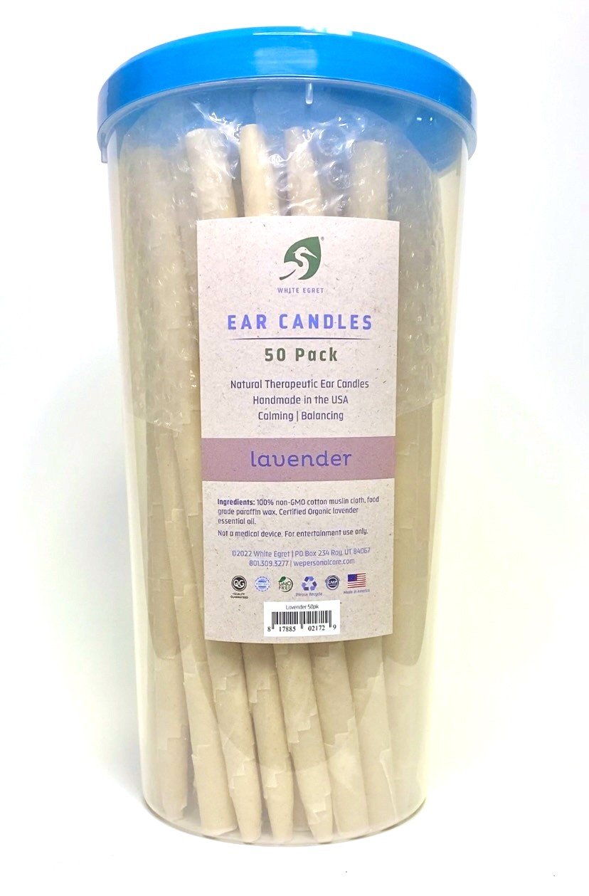 White Egret INC Lavender Candle Container w/50 1/2 inch 50 Pack