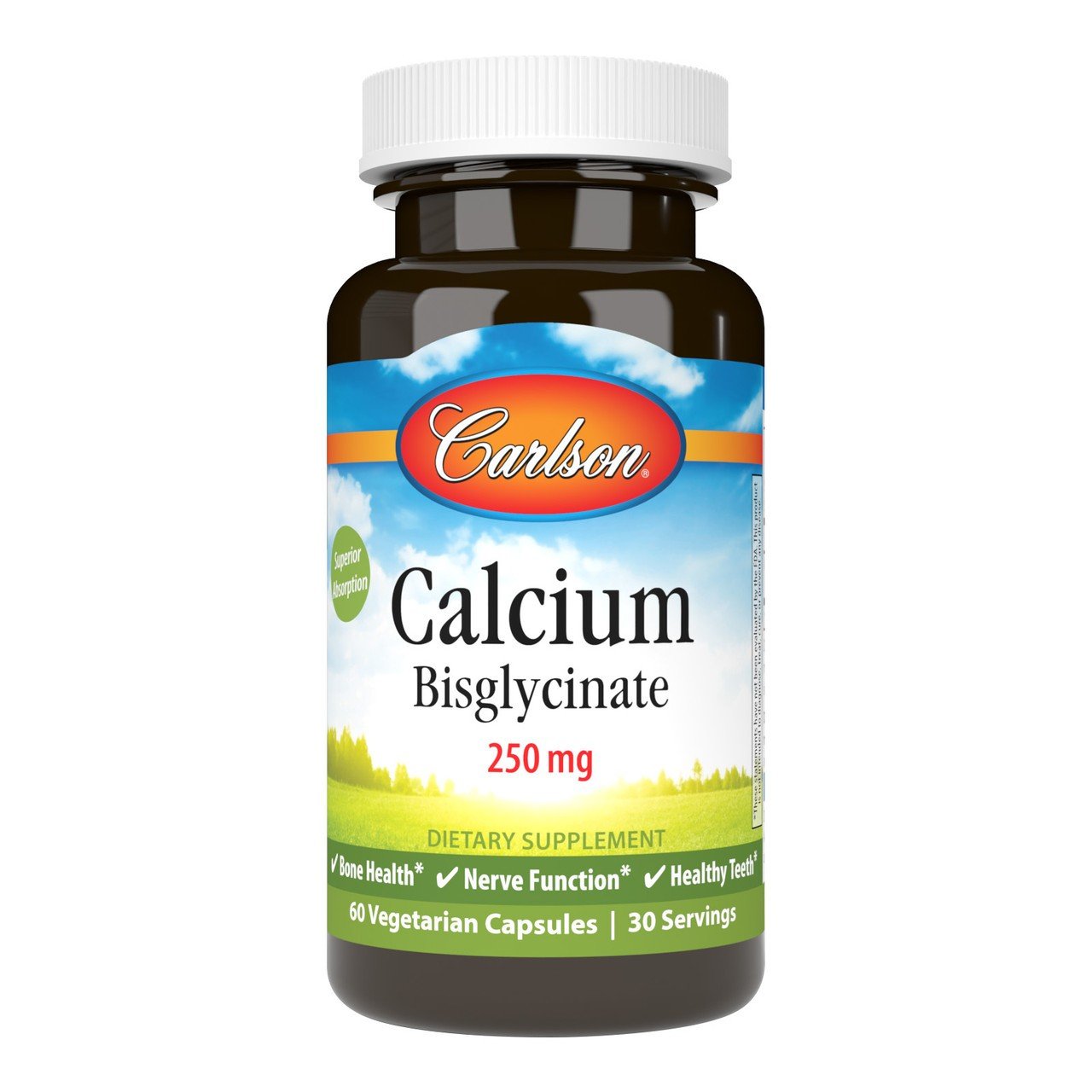 Carlson Laboratories Calcium Bisglycinate-250 mg 60 Capsule