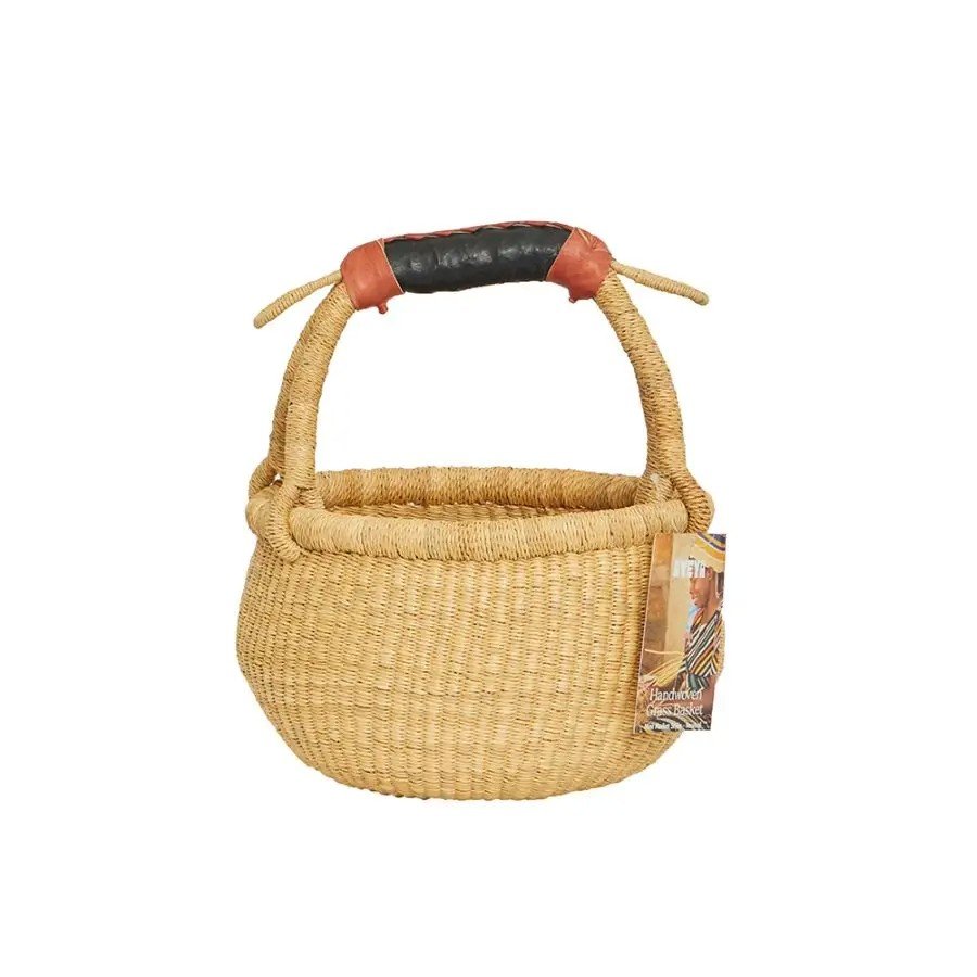 Ayya Mini Market Style Grass Basket, Natural 9" x 5" x 7" 1 Basket