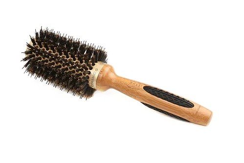 Bass Brushes 736473100991-Bass Brushes-Medium Round Brush with 100% Natural Bristle + Nylon Pins &amp; Style &amp; Condition Round - Hair Pure Bamboo 1 Brush