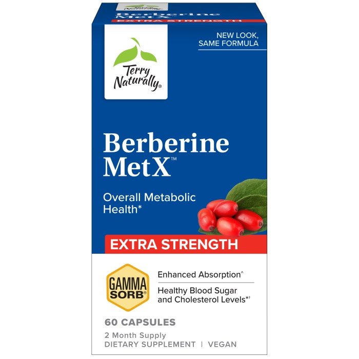 EuroPharma (Terry Naturally) Berberine MetX Ultra Absorption 60 Capsule