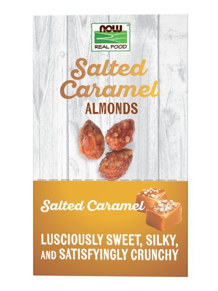 Now Foods Salted Caramel Almonds-10 Single Serve Packs 10-1.25 oz (35 g) Packet