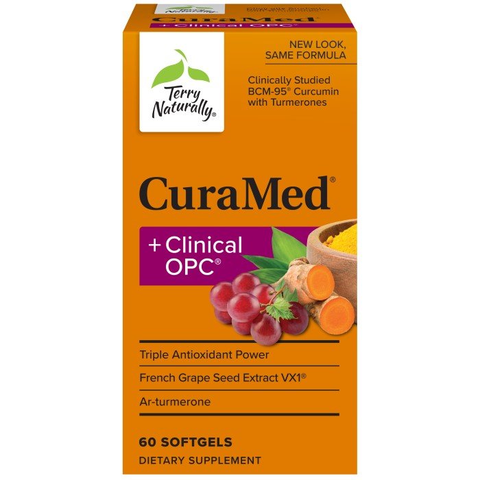 EuroPharma (Terry Naturally) CuraMed + Clinical OPC 60 Softgel