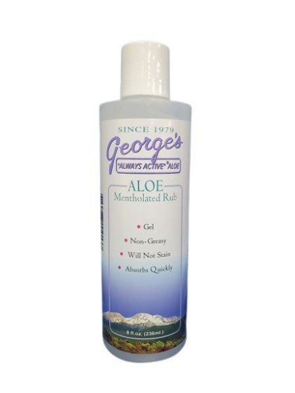 George's Always Active Aloe Aloe Mentholated Rub Gel 8 oz Gel