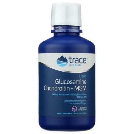 Trace Minerals Liquid Glucosamine/Chondroitin/MSM Blueberry 16 oz Liquid