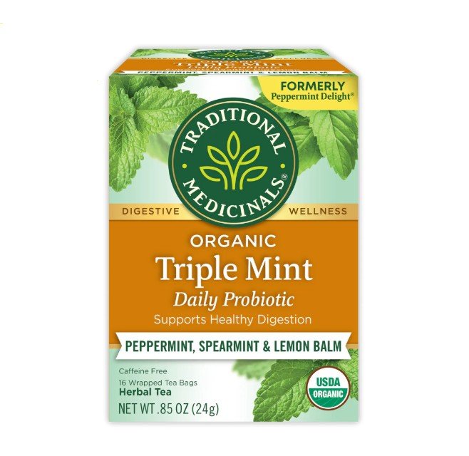 Traditional Medicinals Organic Triple Mint Daily Probiotic Tea 16 Bag