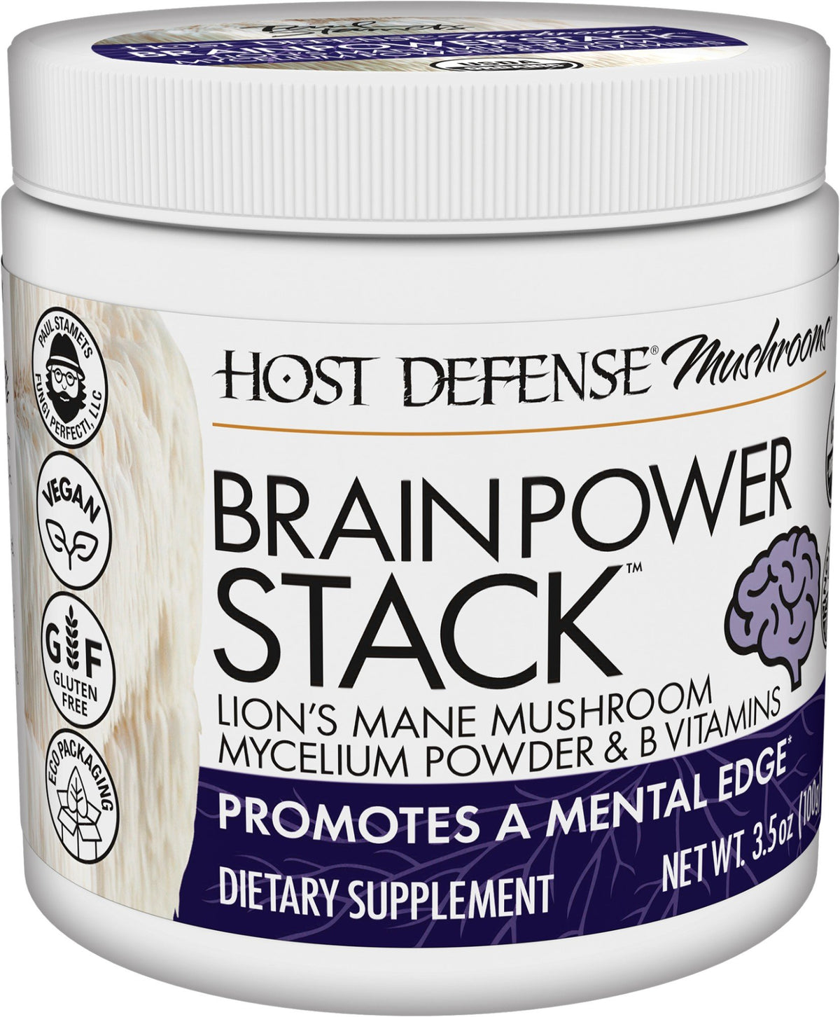 Fungi Perfecti/Host Defense Brain Power Stack 3.5 oz (100 g) Powder