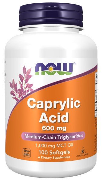 Now Foods Caprylic Acid 600 mg 100 Softgel