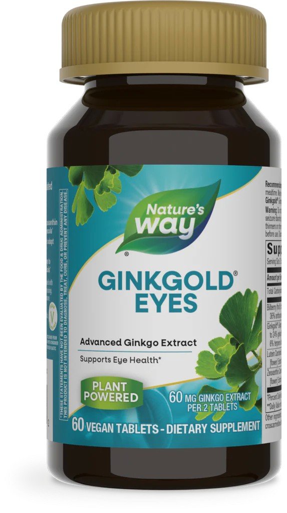 Nature&#39;s Way Ginkgold Eyes 60 Vegan Tablet