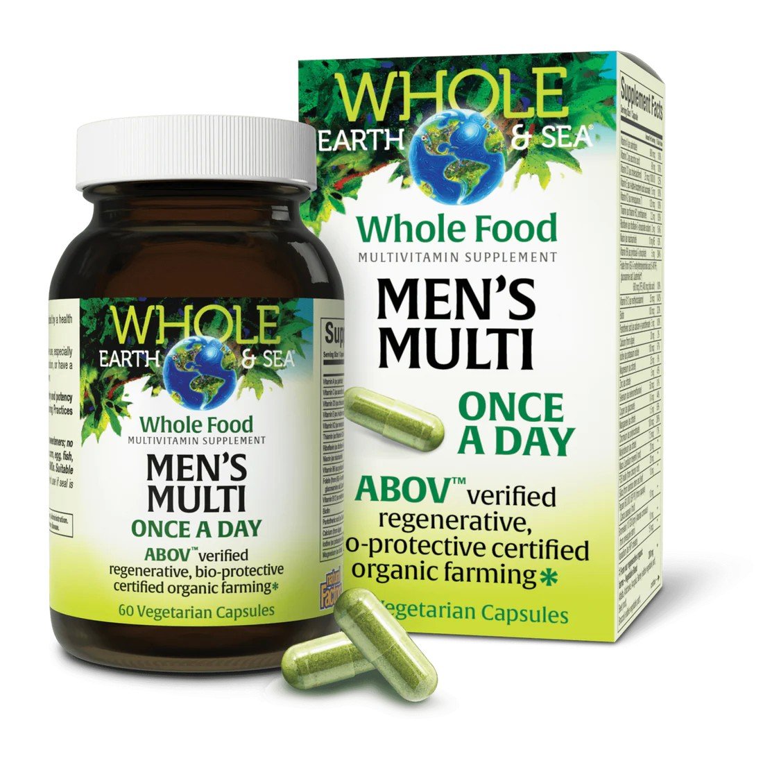 Natural Factors Whole Earth & Sea Mens Once a Day Multivitamin & Mineral 60 VegCap
