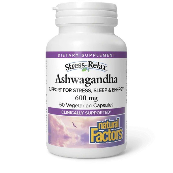 Natural Factors Stress-Relax Ashwagandha 600 mg 60 VegCap