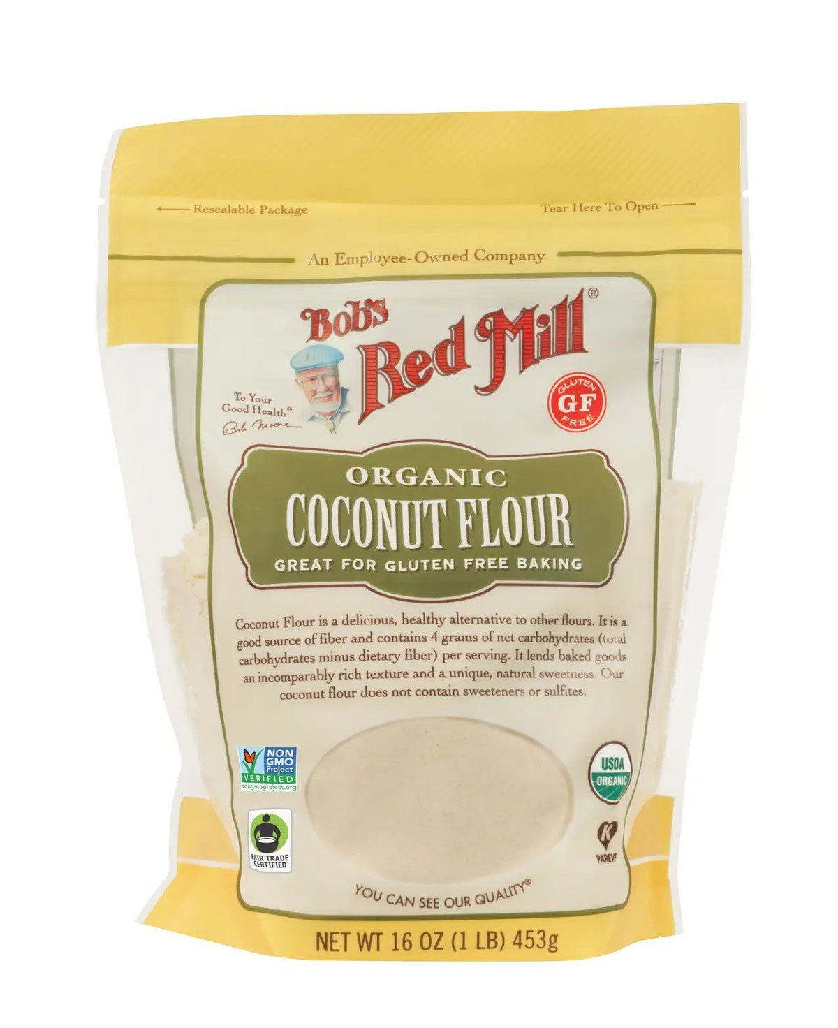 Bobs Red Mill Organic Coconut Flour 16 oz Bag