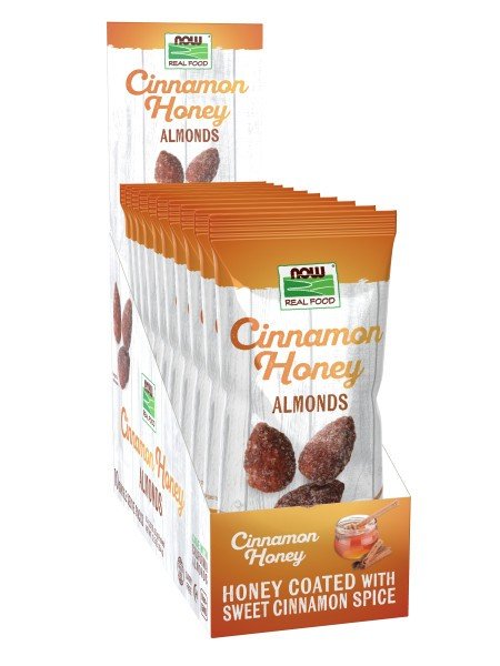 Now Foods Cinnamon Honey Almonds-10 Single Serve Packs 10-1.25 oz (35 g) Pa Packet