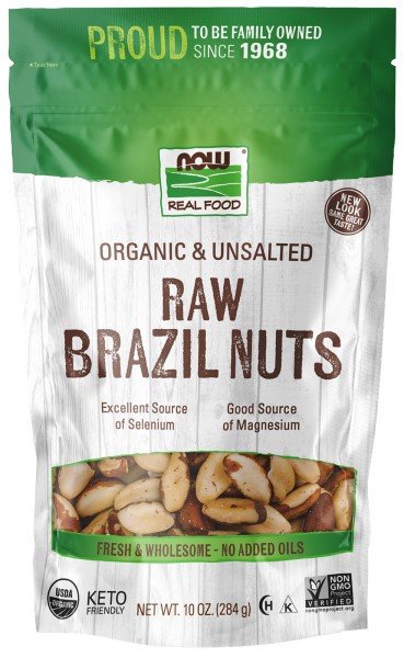 Now Foods Organic Brazil Nuts 10 oz Bag