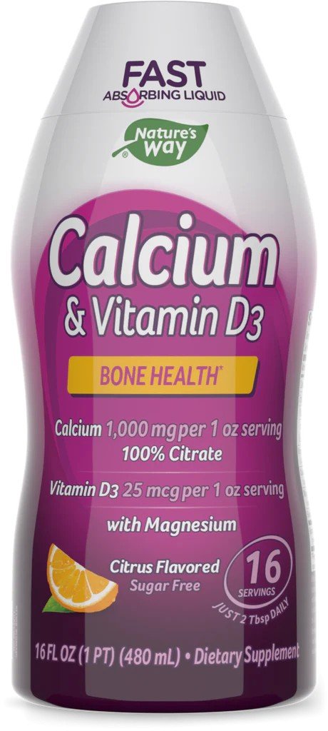 Nature&#39;s Way Calcium &amp; Vitamin D3 16 oz Liquid