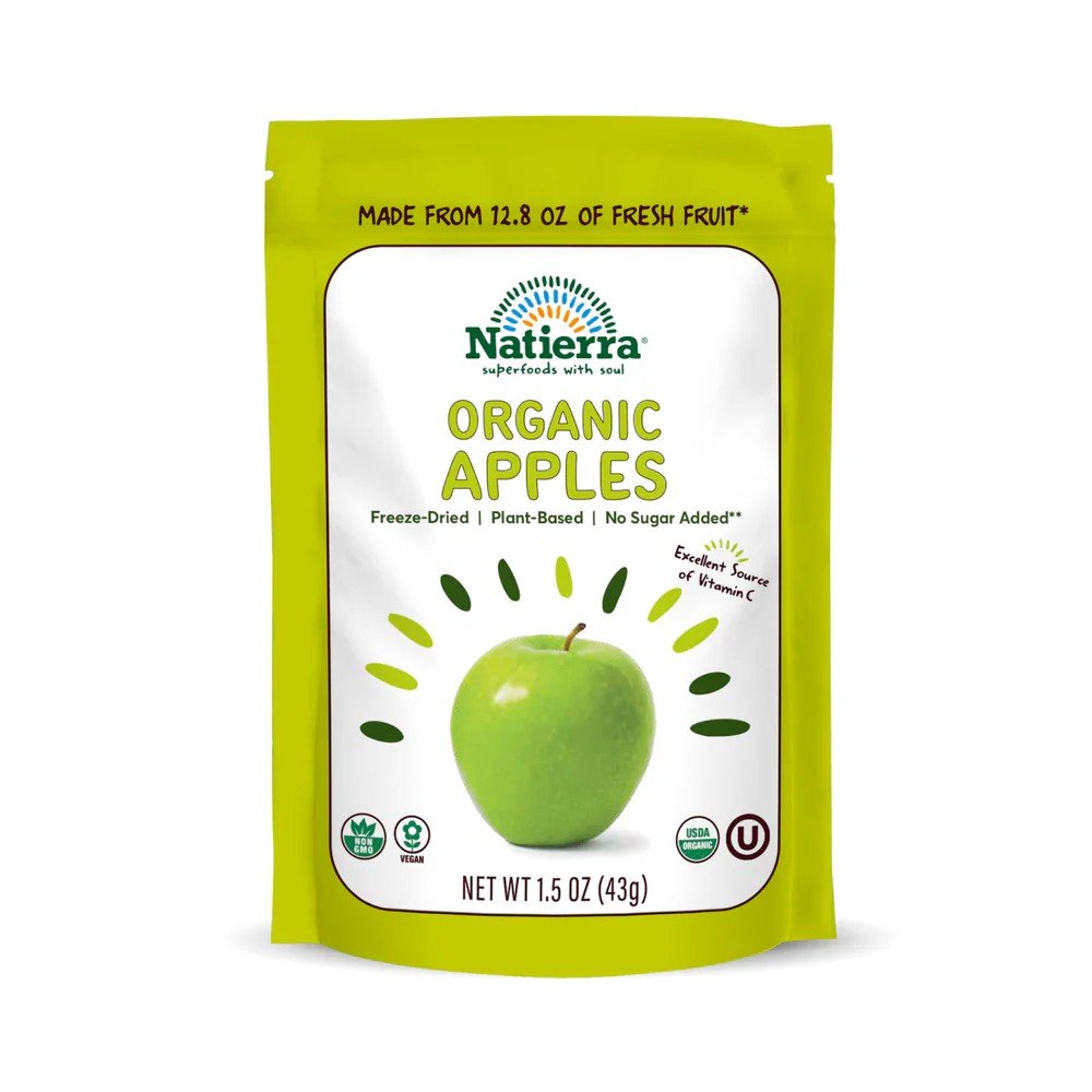 Natierra Organic Freeze-Dried Apples 1.5 oz Bag