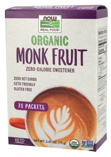 Now Foods Organic Monk Fruit 70 packets Powder