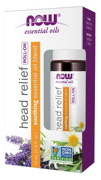 Now Foods Organic Head Relief Essential Oil 10 mL Roll-on